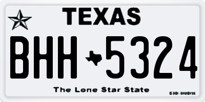 TX license plate BHH5324
