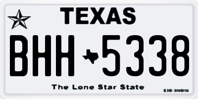 TX license plate BHH5338