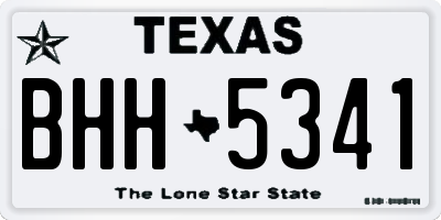TX license plate BHH5341