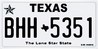 TX license plate BHH5351