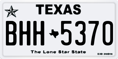 TX license plate BHH5370