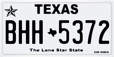 TX license plate BHH5372