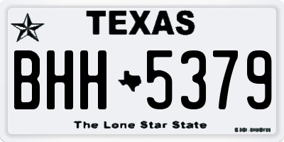 TX license plate BHH5379