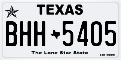 TX license plate BHH5405