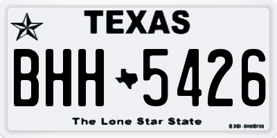 TX license plate BHH5426