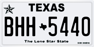 TX license plate BHH5440