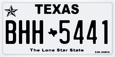 TX license plate BHH5441