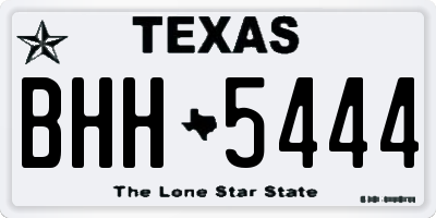 TX license plate BHH5444
