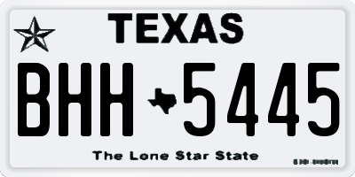 TX license plate BHH5445