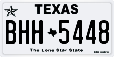 TX license plate BHH5448