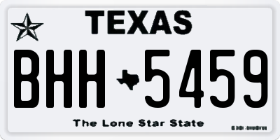 TX license plate BHH5459