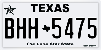 TX license plate BHH5475