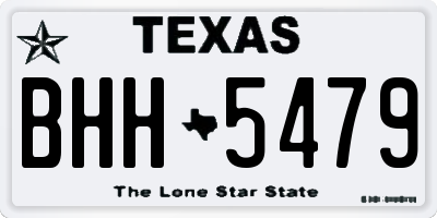 TX license plate BHH5479