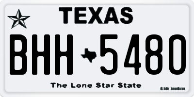 TX license plate BHH5480