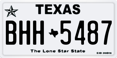 TX license plate BHH5487