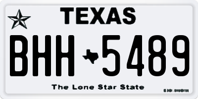 TX license plate BHH5489