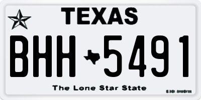 TX license plate BHH5491
