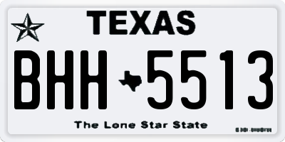 TX license plate BHH5513