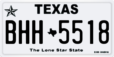 TX license plate BHH5518