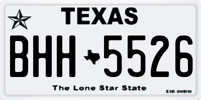 TX license plate BHH5526