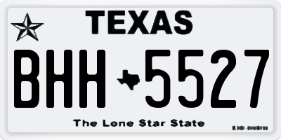 TX license plate BHH5527