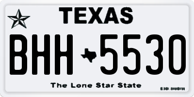 TX license plate BHH5530