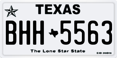 TX license plate BHH5563