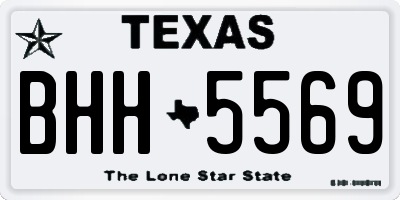 TX license plate BHH5569