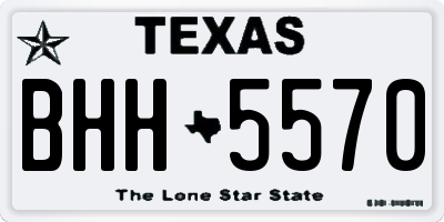 TX license plate BHH5570