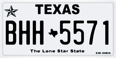 TX license plate BHH5571