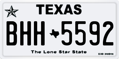 TX license plate BHH5592