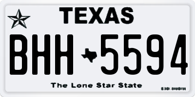 TX license plate BHH5594