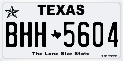TX license plate BHH5604