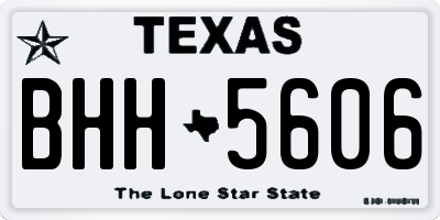 TX license plate BHH5606