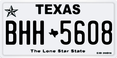 TX license plate BHH5608