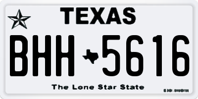 TX license plate BHH5616