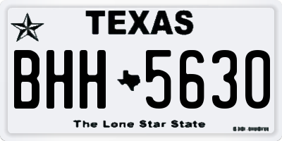 TX license plate BHH5630