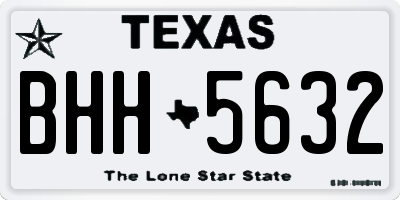 TX license plate BHH5632