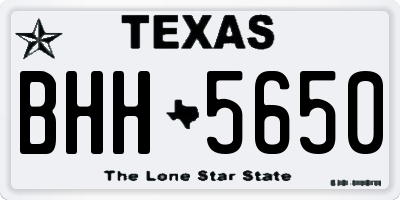 TX license plate BHH5650