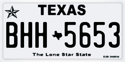 TX license plate BHH5653