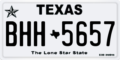 TX license plate BHH5657