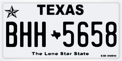 TX license plate BHH5658