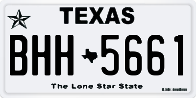 TX license plate BHH5661
