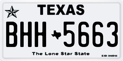 TX license plate BHH5663