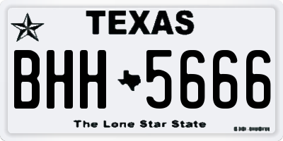 TX license plate BHH5666