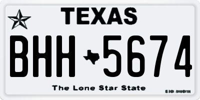 TX license plate BHH5674