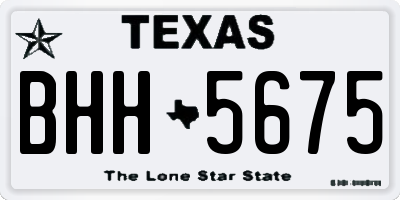 TX license plate BHH5675