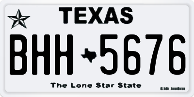 TX license plate BHH5676