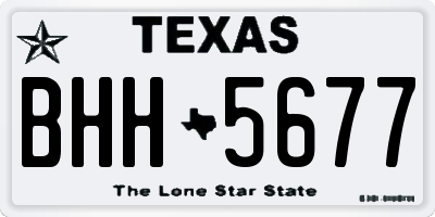 TX license plate BHH5677