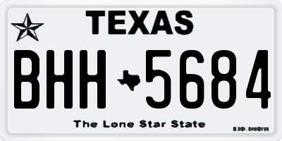 TX license plate BHH5684